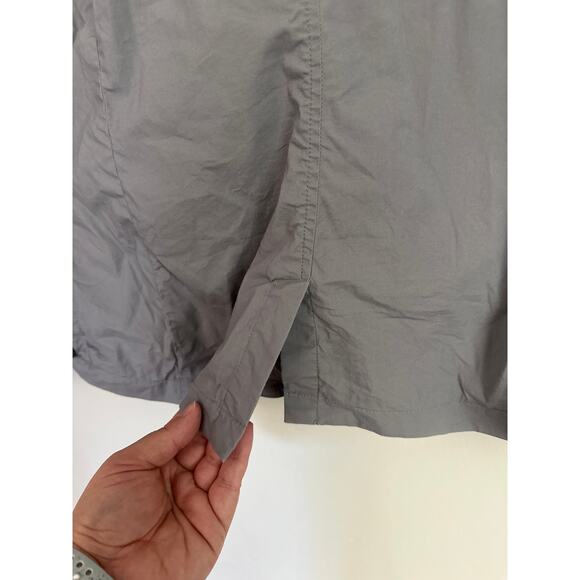 Eileen Fisher Womens M Cotton Poplin Notch Collar Blazer Jacket Gray Career - Picture 5 of 7